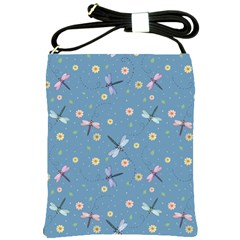 Cute Dragonflies In Spring Shoulder Sling Bag by SychEva