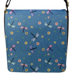 Cute Dragonflies In Spring Flap Closure Messenger Bag (s) by SychEva