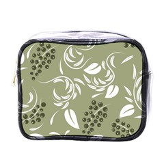 Folk Flowers Print Floral Pattern Ethnic Art Mini Toiletries Bag (one Side) by Eskimos