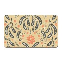 Folk Flowers Print Floral Pattern Ethnic Art Magnet (rectangular) by Eskimos