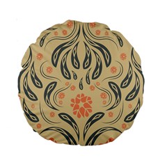 Folk flowers print Floral pattern Ethnic art Standard 15  Premium Round Cushions