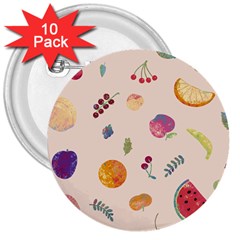 Summer Fruit 3  Buttons (10 Pack)  by SychEva