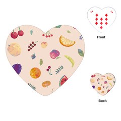 Summer Fruit Playing Cards Single Design (heart) by SychEva