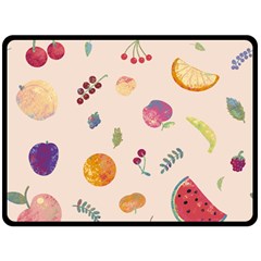 Summer Fruit Double Sided Fleece Blanket (large)  by SychEva