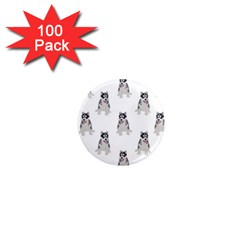 Cute Husky Puppies 1  Mini Magnets (100 Pack)  by SychEva