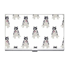 Cute Husky Puppies Business Card Holder by SychEva