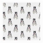 Cute Husky Puppies Medium Glasses Cloth Front