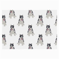 Cute Husky Puppies Large Glasses Cloth (2 Sides) by SychEva