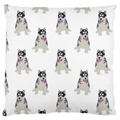 Cute Husky Puppies Large Cushion Case (one Side) by SychEva