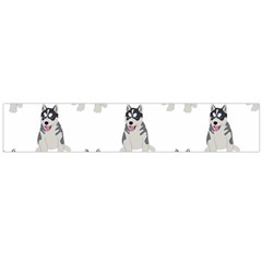 Cute Husky Puppies Large Flano Scarf  by SychEva