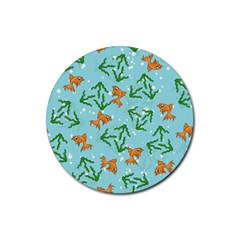 Gold Fish Rubber Coaster (round) by SychEva