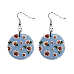 Hibiscus Flowers Mini Button Earrings by SychEva