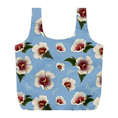 Hibiscus Flowers Full Print Recycle Bag (l) by SychEva