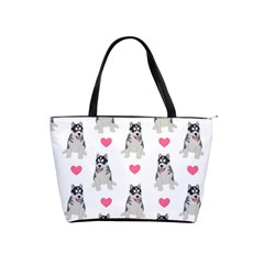 Little Husky With Hearts Classic Shoulder Handbag by SychEva