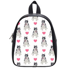Little Husky With Hearts School Bag (small) by SychEva