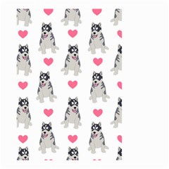 Little Husky With Hearts Small Garden Flag (two Sides) by SychEva