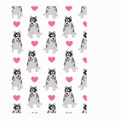 Little Husky With Hearts Large Garden Flag (two Sides) by SychEva