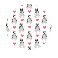Little Husky With Hearts Mini Round Pill Box (pack Of 5) by SychEva