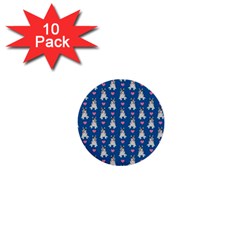 Little Husky With Hearts 1  Mini Buttons (10 Pack)  by SychEva