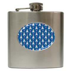 Little Husky With Hearts Hip Flask (6 Oz) by SychEva