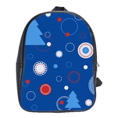 Christmas Pattern Tree Design School Bag (large)