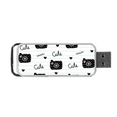 Cute Cameras Doodles Hand Drawn Portable Usb Flash (two Sides) by Sapixe