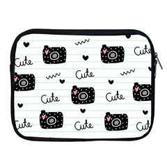 Cute Cameras Doodles Hand Drawn Apple Ipad 2/3/4 Zipper Cases by Sapixe