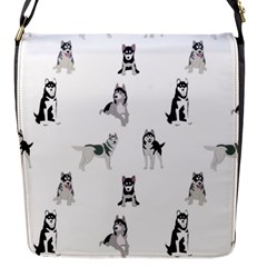 Husky Dogs Flap Closure Messenger Bag (s) by SychEva