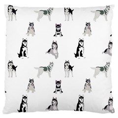 Husky Dogs Large Flano Cushion Case (one Side) by SychEva