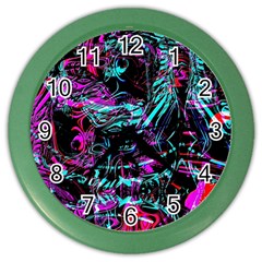 Reptilian Scream Color Wall Clock by MRNStudios