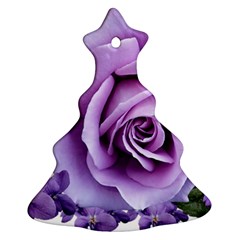 Roses-violets-flowers-arrangement Christmas Tree Ornament (two Sides) by Pakrebo