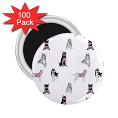 Husky Dogs With Sparkles 2 25  Magnets (100 Pack)  by SychEva