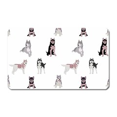 Husky Dogs With Sparkles Magnet (rectangular) by SychEva