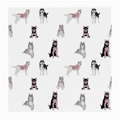 Husky Dogs With Sparkles Medium Glasses Cloth by SychEva