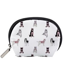 Husky Dogs With Sparkles Accessory Pouch (small) by SychEva