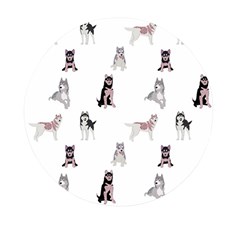 Husky Dogs With Sparkles Mini Round Pill Box (pack Of 3) by SychEva