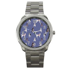 Husky Dogs With Sparkles Sport Metal Watch by SychEva