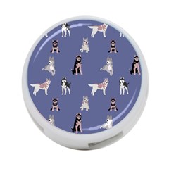 Husky Dogs With Sparkles 4-port Usb Hub (two Sides) by SychEva