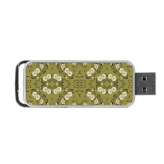 Folk Flowers Print Floral Pattern Ethnic Art Portable Usb Flash (one Side) by Eskimos