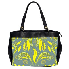 Folk Flowers Print Floral Pattern Ethnic Art Oversize Office Handbag (2 Sides) by Eskimos