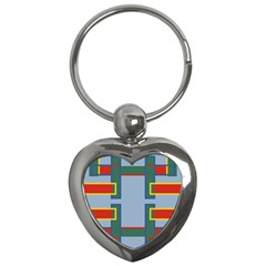 Abstract Pattern Geometric Backgrounds   Key Chain (heart) by Eskimos
