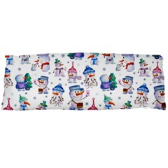 Cute Snowmen Celebrate New Year Body Pillow Case Dakimakura (two Sides) by SychEva