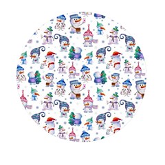Cute Snowmen Celebrate New Year Mini Round Pill Box (pack Of 3) by SychEva