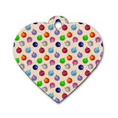 Christmas Balls Dog Tag Heart (one Side) by SychEva