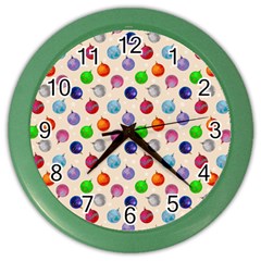 Christmas Balls Color Wall Clock by SychEva