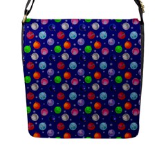 Christmas Balls Flap Closure Messenger Bag (l) by SychEva