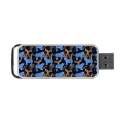 Blue Tigers Portable Usb Flash (one Side) by SychEva