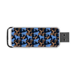 Blue Tigers Portable Usb Flash (two Sides) by SychEva