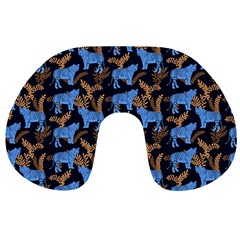 Blue Tigers Travel Neck Pillow by SychEva