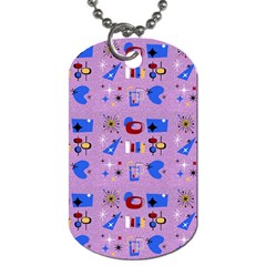 Pink 50s Pattern Dog Tag (one Side) by InPlainSightStyle